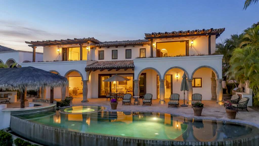Cove Club Las Colinas Welcome to Casa Van Brunt located in Las Colinas in the private resort community of Cabo Del Sol. This residence is a two-story home sitting on nearly 12,000 square feet of land. The home is delivered fully furnished and overlooks the 12th hole of the Cove Club Golf Course. Enjoy it's outdoor living space with a large palapa and infinity-edge pool with – Cabo Del Sol, Cabo Corridor, BS